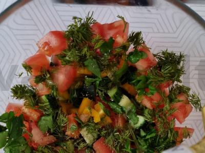 Vitaminų salotos su kaparėliais Žingsnis 3