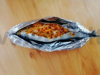 Įdaryta skumbrė su daržovėmis Žingsnis 4