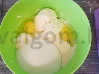 Grietinės mannikinas arbatos vakarėliui Žingsnis 1