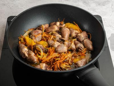 Vištienos širdelės su mandarinais Žingsnis 3