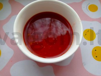 Raudonieji barščiai su pupelėmis ir jautiena mėsos sultinyje Žingsnis 4