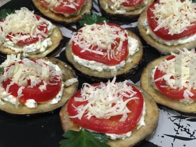 Traškus baklažanų užkandis su pomidorais Žingsnis 9