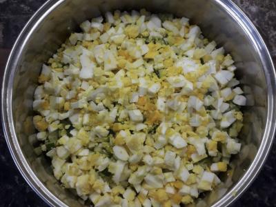 Vandens, grietinės ir majonezo omletas Žingsnis 4