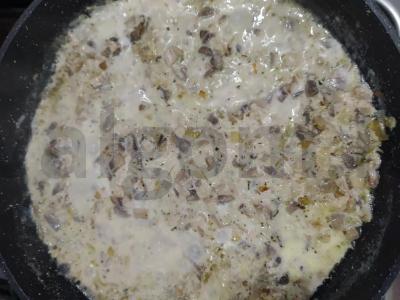 Julienne su vištiena ir grybais be orkaitės Žingsnis 6