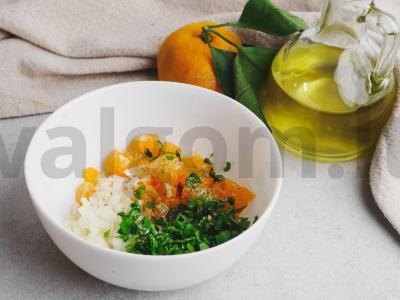 Kepti baklažanai su mandarinų salsa Žingsnis 2