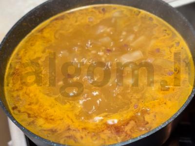 Krchik sriuba su raugintais kopūstais ir perlinė sriuba Žingsnis 4