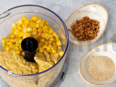 Humusas su kukurūzais Žingsnis 2