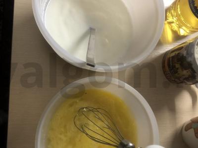 Kefyro blyneliai pusryčiams. Žingsnis 1