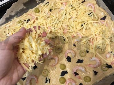 Jūros pica su krevetėmis ir bazilikais Žingsnis 5