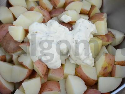 Bulvių žiemos salotos Žingsnis 4