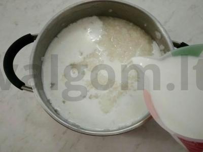 Ryžių pudingas su obuoliais Žingsnis 2