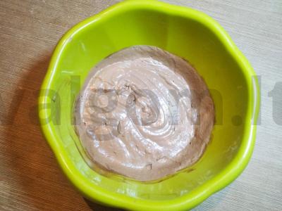 Bulvių pyragas su kakava ir kondensuotu pienu Žingsnis 1