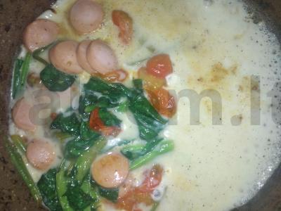 Špinatų omletas Žingsnis 4