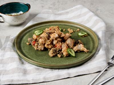 Kalakutiena su quinoa ir grybais pagrindine nuotrauka