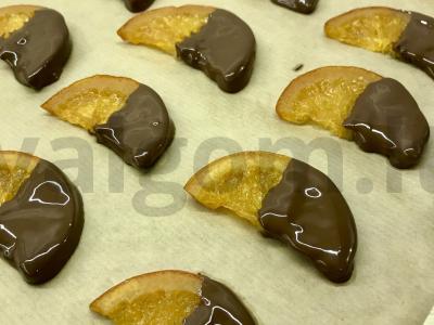 Apelsinų skiltelės, padengtos šokoladu Žingsnis 5