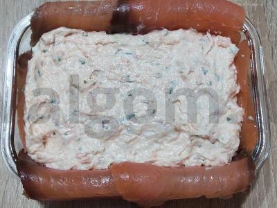 Originalus rūkytos lašišos terinas su kreminiu įdaru Žingsnis 3