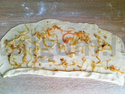 Pasninko plokštainis su raugintais kopūstais Žingsnis 5