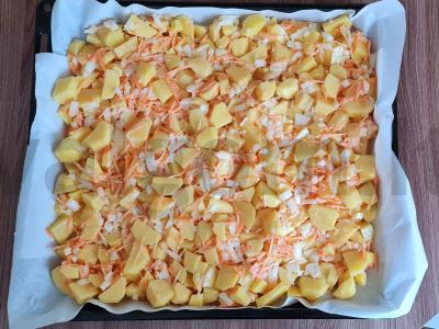 Keptos bulvės su vištiena majonezo marinate Žingsnis 3