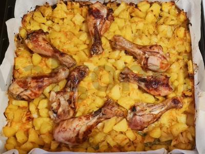Keptos bulvės su vištiena majonezo marinate Žingsnis 5
