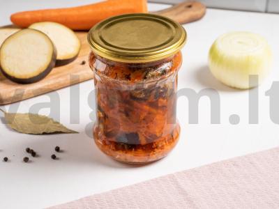 Žuvies salotos su pomidorų pasta ir burokėliais žiemai pagrindine nuotrauka
