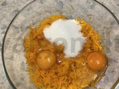 Moliūgų blyneliai su cinamonu ir apelsinais Žingsnis 3