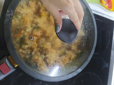 Wok kiaulienos ryžiai Žingsnis 8