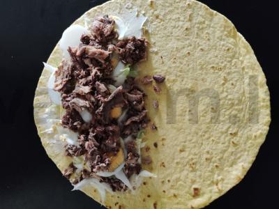 Daržovių tortilija su konservuotu tunu Žingsnis 4