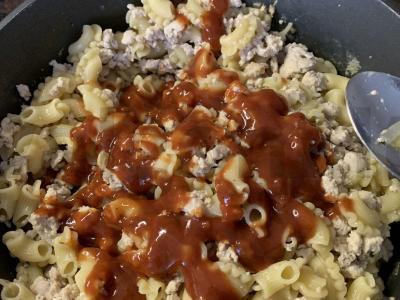 Makaronai su malta vištiena Žingsnis 6