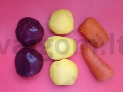 Salotos, kurių pagrindą sudaro vinaigretė Žingsnis 1