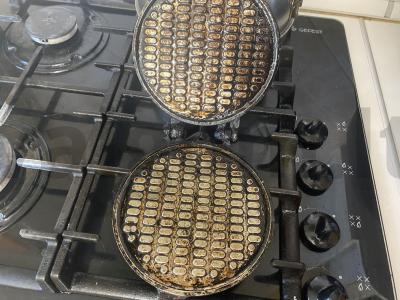 Oro, purūs vafliai sovietinėje vaflinėje Žingsnis 7