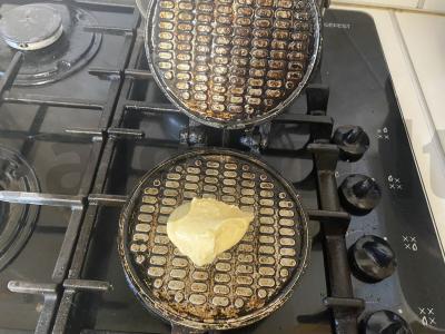 Oro, purūs vafliai sovietinėje vaflinėje Žingsnis 8