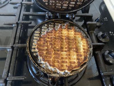 Oro, purūs vafliai sovietinėje vaflinėje Žingsnis 9