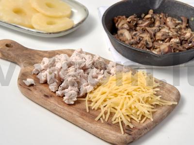 Salotos su kukurūzais ir grybais Žingsnis 1