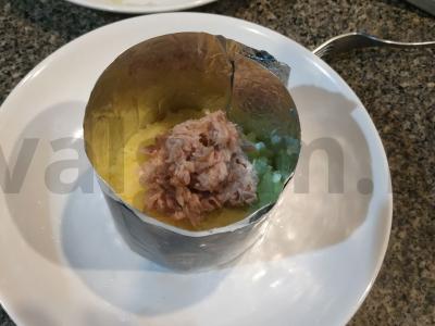 Sluoksniuotos salotos "Ramunėlės" Žingsnis 5