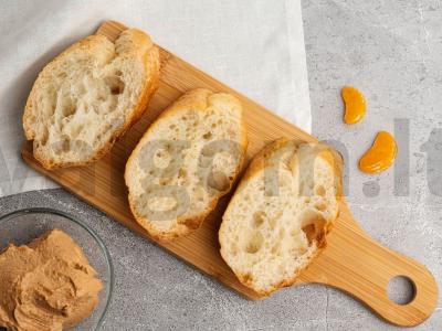 Brusketos su žąsų paštetu ir mandarinų džemu Žingsnis 1