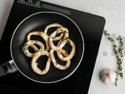 Kepti kalmarų žiedai su žiedinių kopūstų tyre Žingsnis 5
