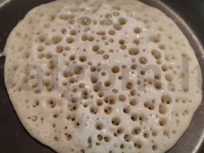 Lacy amerikietiški manų kruopų blyneliai Žingsnis 6
