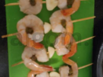 Krevečių kebabas su kaparėliais ir česnakais Žingsnis 2