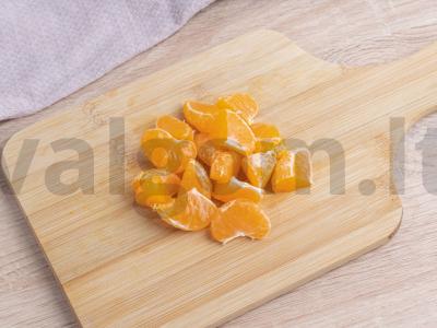 Vištienos kukuliai su mandarinų ir šviežių čiobrelių marinatu Žingsnis 1