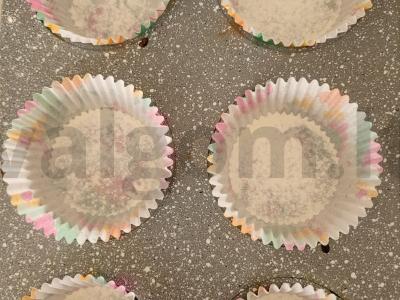 Didžiuliai mėlynių keksiukai Žingsnis 1