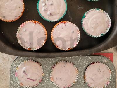 Didžiuliai mėlynių keksiukai Žingsnis 10