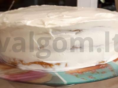 Kreminis tortas su sviestiniu kremu pagrindine nuotrauka