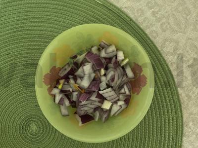 Vištienos troškinys su daržovėmis prieskoniuose Žingsnis 3