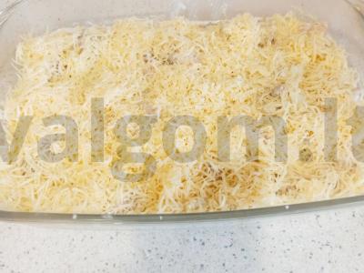 Grietinėlės ir sūrio apkepas Žingsnis 7