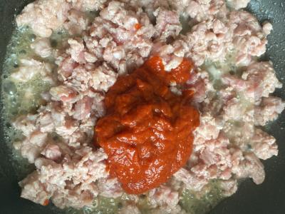 Farfalle a la bolognese. Žingsnis 3