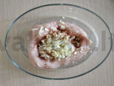 Mėsos troškinys su daržovėmis ir sūriu Žingsnis 1