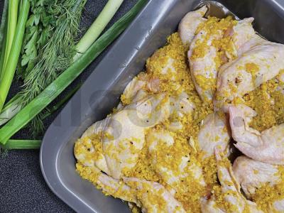 Vištienos sparneliai apelsinų ir sojos padaže Žingsnis 3