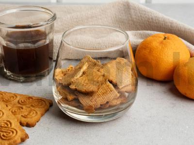 Desertas su sausainiais, mandarinais ir kremu Žingsnis 4