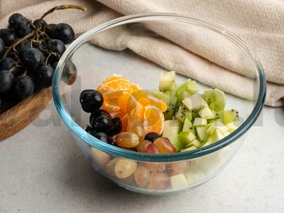 Vaisių salotos su mandarinais ir vynuogėmis Žingsnis 2