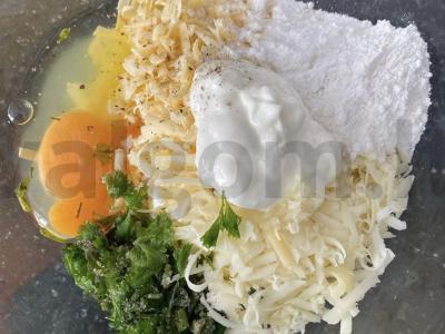 Sūrio ir varškės plokštainis. Žingsnis 3